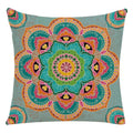 Axyaa Mandala Print Flax Pillowcase 45*45cm - National Wind Home Decor