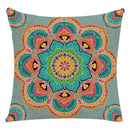 Axyaa Mandala Print Flax Pillowcase 45*45cm - National Wind Home Decor