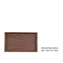 Axyaa Walnut Wooden Tray with Beech Handle for Kitchen, Fruit, Bread Serving