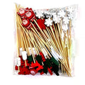 Axyaa Christmas Fruit Skewers: Santa Claus, Snowflake, Xmas Tree Forks