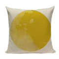 Axyaa Yellow Geometric Linen Pillow Case 45*45cm