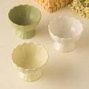 Axyaa High-Legged Ceramic Dessert Bowl 200ml - Ideal for Smoothies, Ice Cream, and Jams