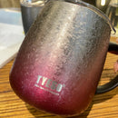 Axyaa Stainless Steel Gradient Coffee Cup with Handle and Lid