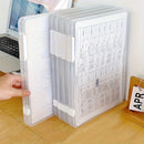 Axyaa Transparent Snap File Storage Box Set - Multi-purpose Magazine Holder