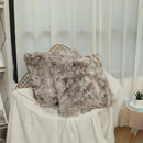 Axyaa Super Soft Faux Fur Throw Pillow Cover for Sofa Bed, 45x45 CM
