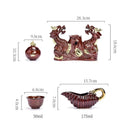 Axya Luxury Kung Fu Teaset: Bone Teapot and Teacup Set