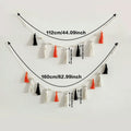 Axyaa Halloween Ghost Macrame Garland with Wooden Beads