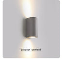 Axyaa Waterproof Outdoor Wall Sconce Black White Gray Cement - Up Down GU10 Bulb