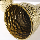 Axyaa Golden Geometric Ceramic Vase Flowerpot Home Decoration Accessory