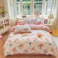Axyaa Floral Printed Cotton Duvet Cover - Luxury Bedding with Zipper Closure