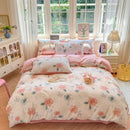 Axyaa Floral Printed Cotton Duvet Cover - Luxury Bedding with Zipper Closure