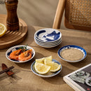 Axyaa Creative Cat Pattern Ceramic Seasoning Dish - Cute Appetizer Plate for Molecular Cooking
