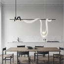 Axyaa Modern Black LED Chandelier for Dining Room & Kitchen Lighting