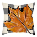 Axyaa Pumpkin Linen Throw Pillow Cover 18x18in for Thanksgiving Couch