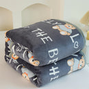 Axyaa Cartoon Pattern Flannel Blanket: Cozy Soft Plush Lightweight Throw for Sofa