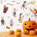 Axyaa Halloween Window Stickers Ghost Witch Pumpkin Glass Sticker Party Decor