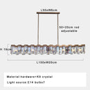 Axyaa Italian Crystal Round LED Pendant Lamp for Luxury Living and Dining Rooms