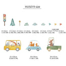 Axyaa Cartoon Animal Car Wall Stickers for Kids Room, Removable Nursery Decor