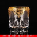 Axya Palace Crystal Glass Beer Mug with Gold Line - Large Juice Whiskey Wine Cup