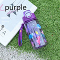 Axyaa Kids Animal Straw Cup - 600ML Plastic Water Bottle