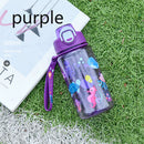 Axyaa Kids Animal Straw Cup - 600ML Plastic Water Bottle