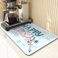 Axyaa Easter Rabbit Print Placemats & Coasters: Absorbent Kitchen Mats & Home Decor