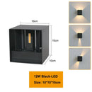 Axyaa LED Cube Wall Sconce, Waterproof Aluminum Lamp for Indoor & Outdoor