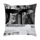 Axyaa Cute Pet Puppies Black and White Art Peach Skin Pillowcase