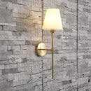 Axya Flared White Wall Lamp - Nordic Retro Industrial Sconce Lighting for Bedroom