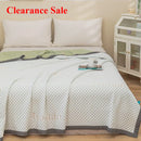 Axyaa Three-Layer Knitted Summer Quilt Blanket, Multi-Functional & Washable