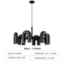 Axyaa Nordic LED U-shaped Chandelier for Stylish Home Decor