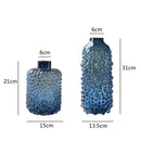 Axyaa Clear Glass Flower Vase Home Decor Hydroponic Accessories Uneven Texture Glass Vase