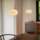 Axyaa White Glass LED Pendant Chandelier for Bedroom, Bar, Restaurant