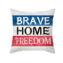 Axyaa LOVE USA Patriotic Letters Decorative Cushion Cover - Cartoon Style Home Decor Pillowcase