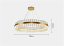 Axyaa Gold Crystal Chandelier LED Ceiling Light - Elegant Illumination for Your Home