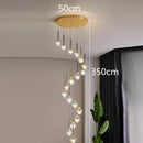 Axyaa Crystal Chandelier Stair Pendant Lamp Living Room Interior Lighting