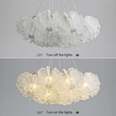 Axyaa Luxury Acrylic Cream Round Ceiling Chandelier - Elegant Lighting Fixture for Home Decor
