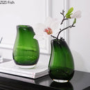Modern Hydroponic Glass Vase by Axyaa - Minimalist Desk Decoration and Floral Arrangement