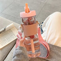 Axyaa 800ML Straw Water Bottle - Portable Infuser Filter for Juice & Bubble Tea