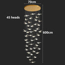 Axyaa Modern LED Pendant Chandelier for Staircase & Living Room Decor