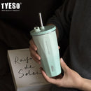 Axyaa Insulated Cold Cup with Diamond-Shaped Straw for Portable Ice Cream Water.