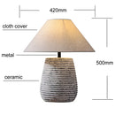 Axyaa Ceramic Table Lamp Japanese Nordic Style Bedroom Decor Resin Desk Light