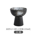 Axyaa Tall Feet Snack Bowl - Retro Ceramic Dessert Plate for Restaurant Tableware