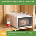 Axyaa Brown Drawer Storage Organizer Boxes for Clothes, Toys, and Shoes