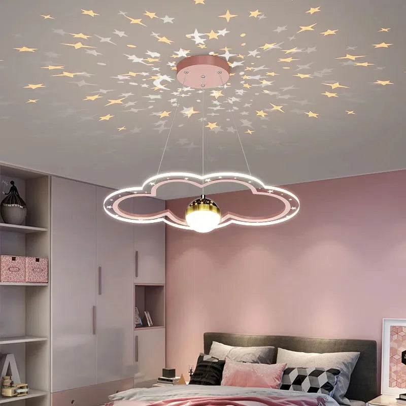 Axyaa Star Chandelier: Modern LED Kids Room Lighting Fixtures