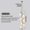 Axyaa Glass Teardrop Chandelier Modern Artistic Designer Pendant Light