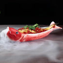Axyaa Fish Plates Set: Hotel Ceramic Hot Pot Tableware with Dry Ice Smoking Vibe