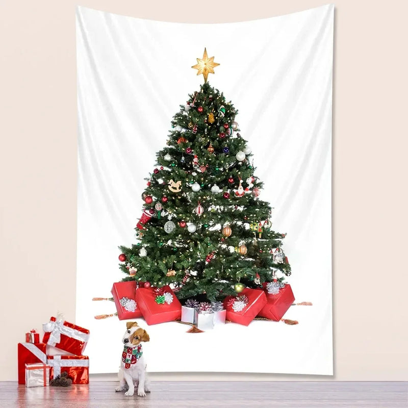 Axyaa Christmas Tree Tapestry Wall Decoration Living Room Bedroom Home Decor