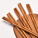 Axyaa Bamboo Chopsticks Set 24cm Carbonized Fried Dough Twists 5 pairs Dinnerware Home Hotel
