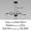 Golden Glass Balls Pendant Chandelier for French Bedroom Living Room by Axyaa